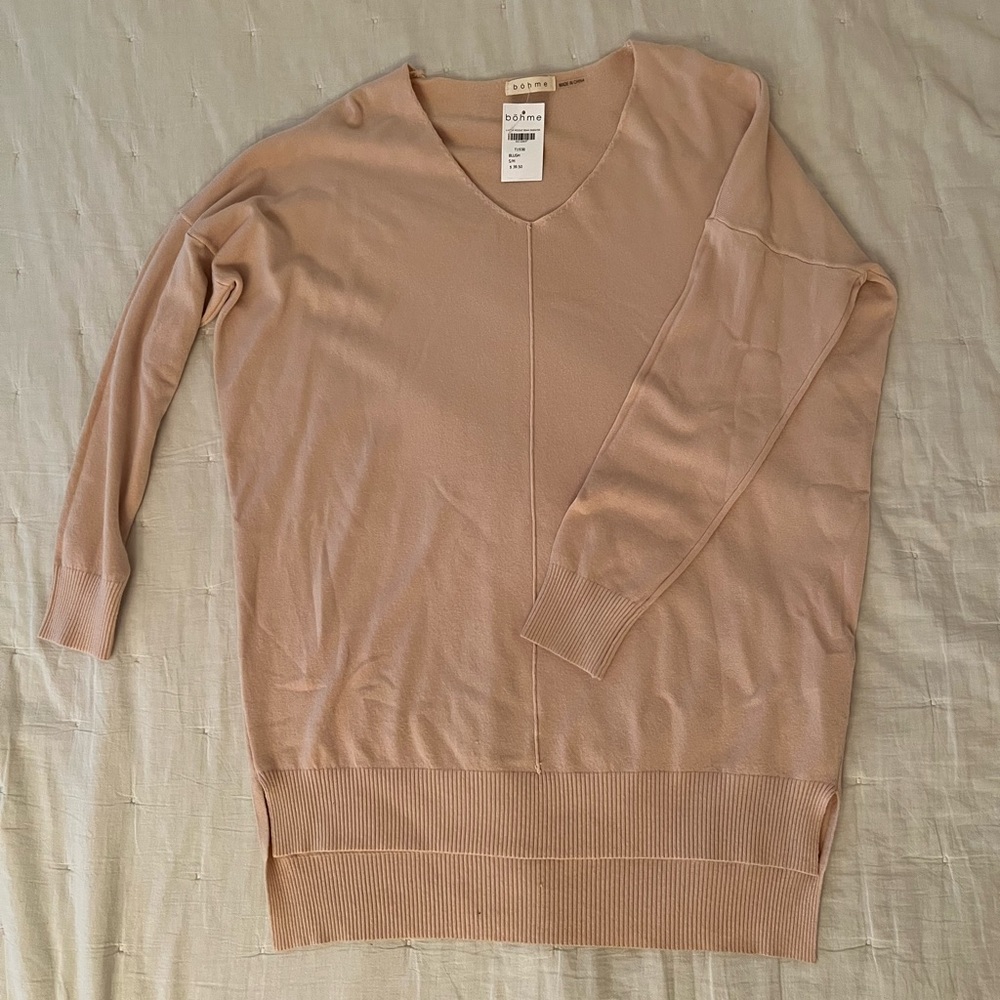 Bohme sweater tunic. S/M. Blush color. Tags attached.